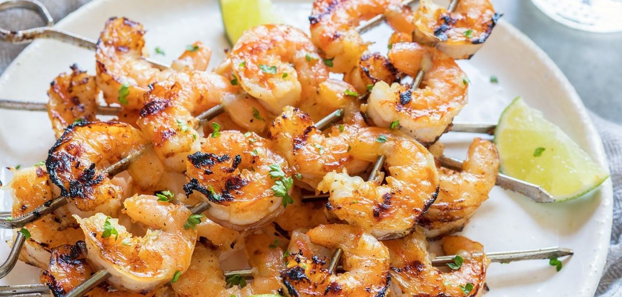 Скариди на тиган с лимон, мед и чесън