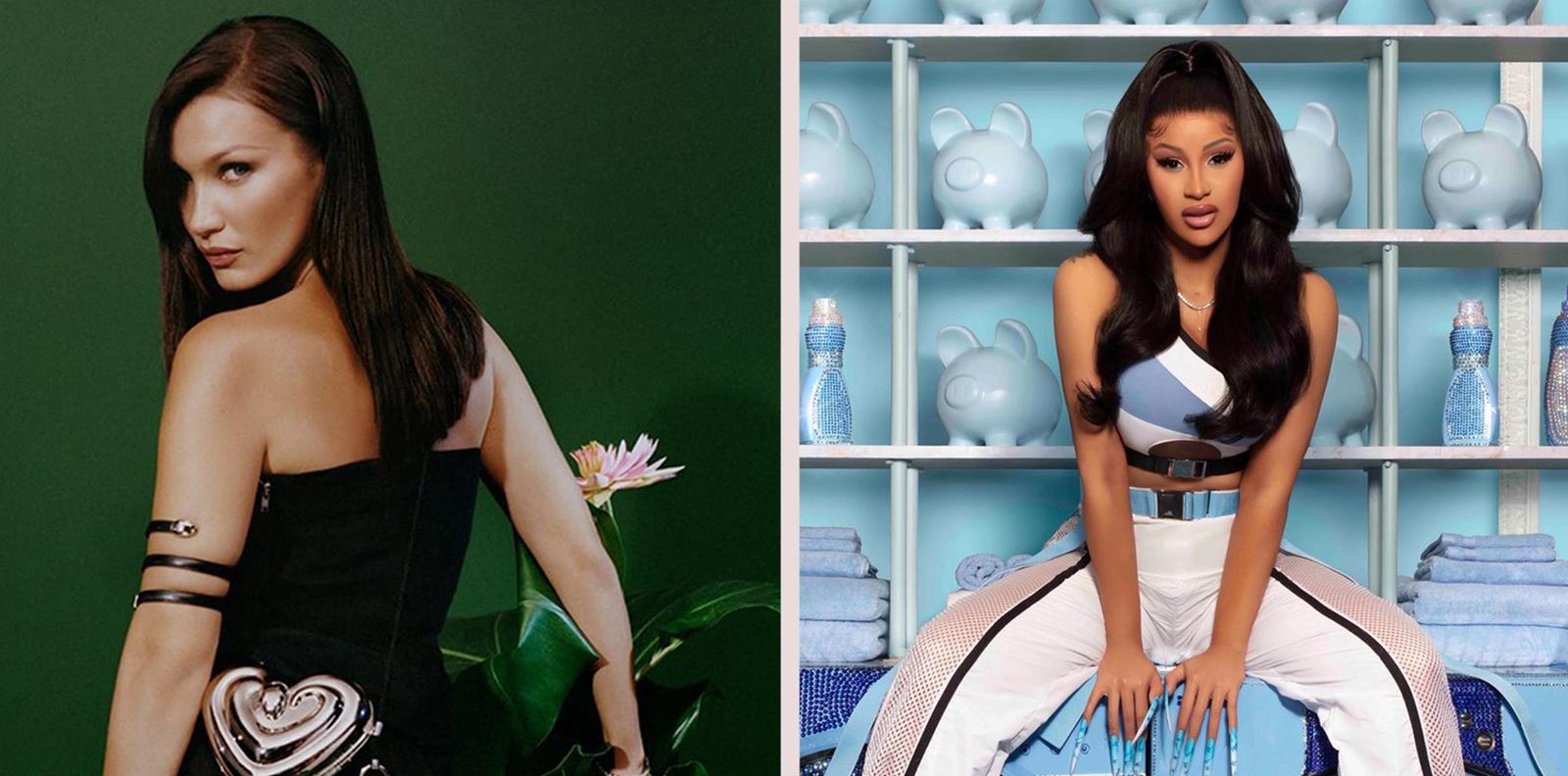 Вижте Карди Би и Бела Хадид без капка грим