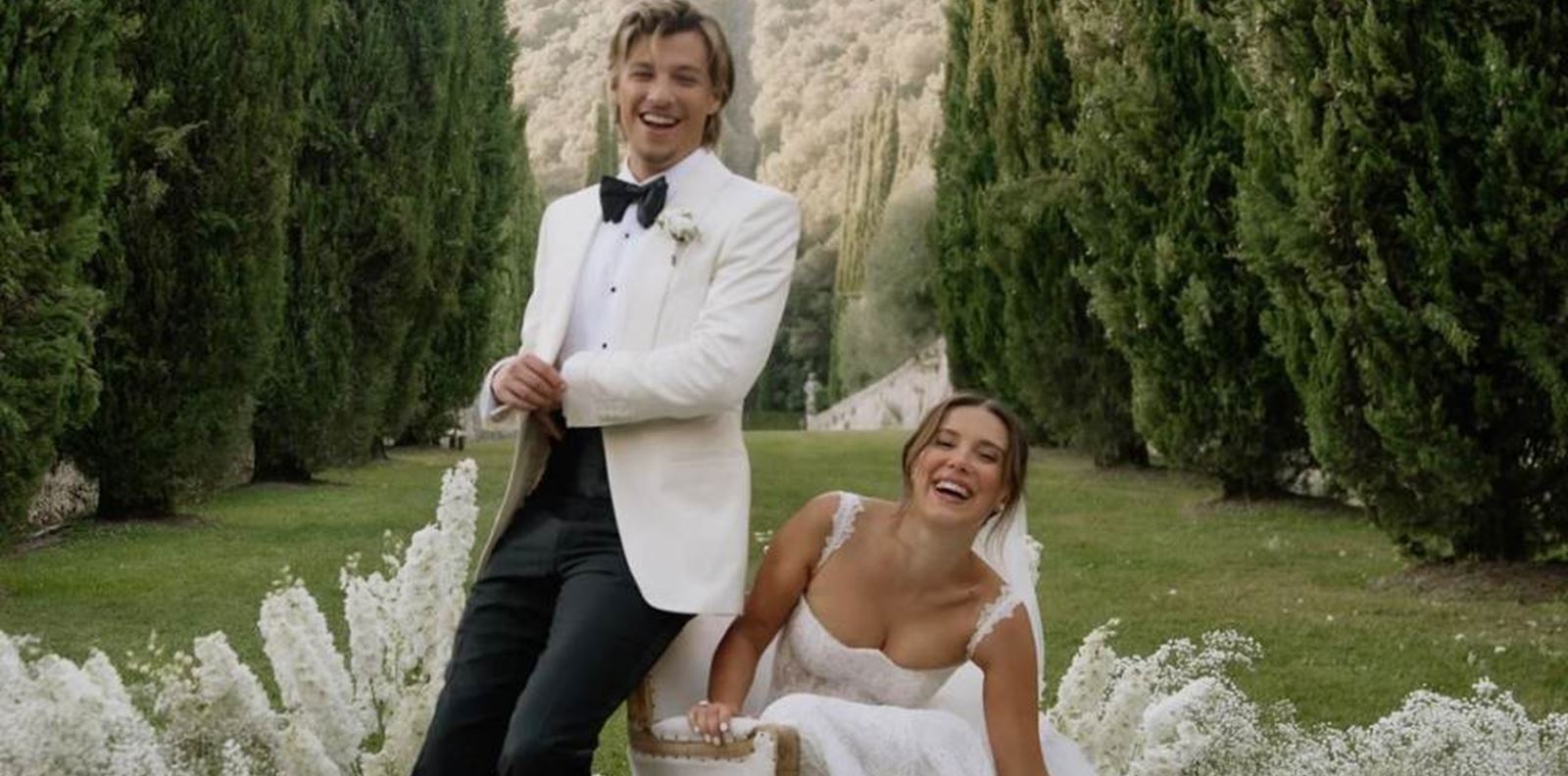 Мили Боби Браун и Джейк Бон Джоуви със зашеметяващи кадри от сватбата