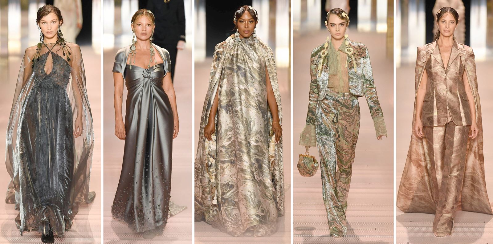 Кристи Търлингтън, Наоми Кембъл и Кейт Мос по котешката пътека на Fendi