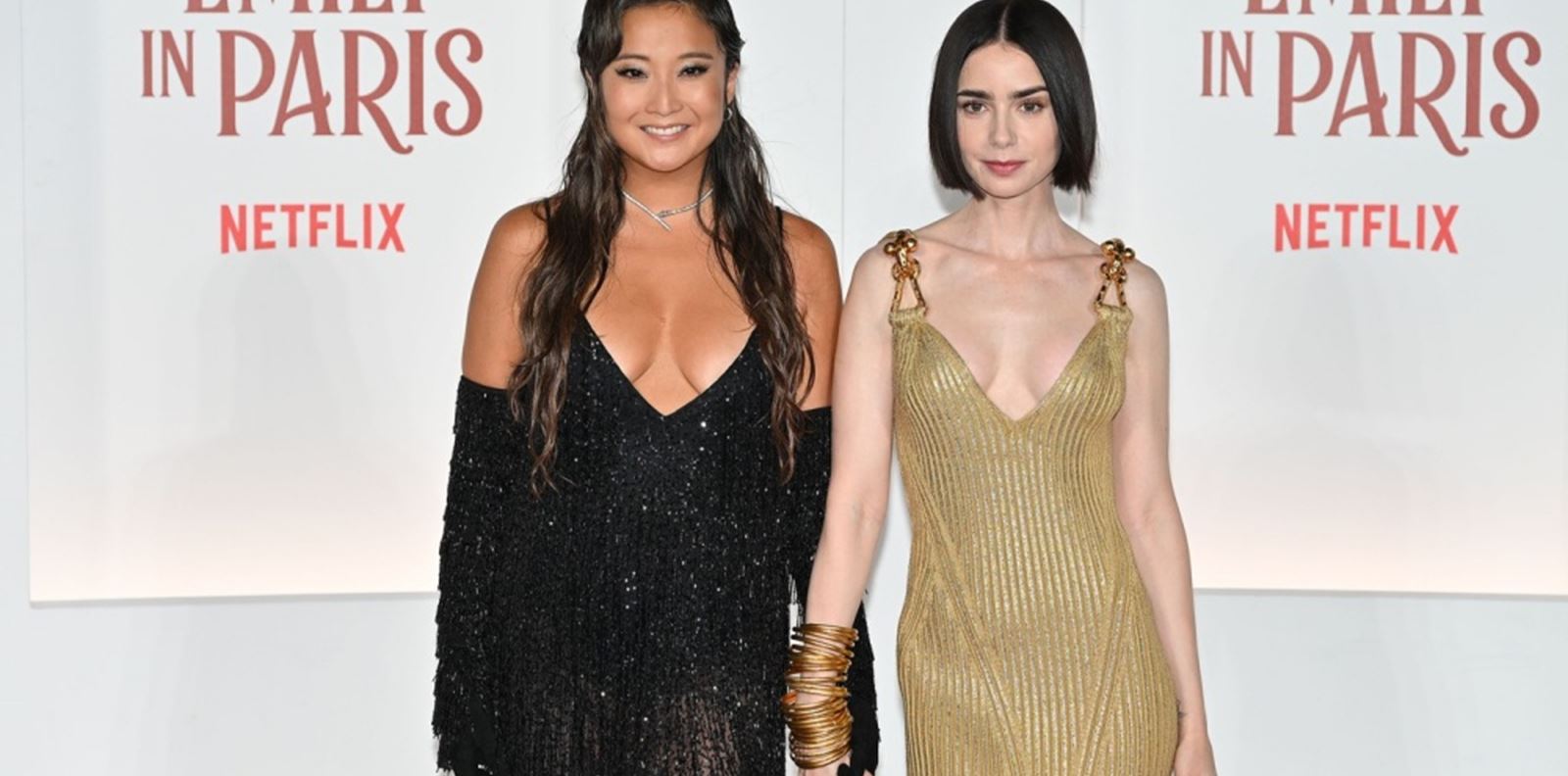 Лили Колинс и Ашли Парк блестят на премиерата на &quot;Emily in Paris&quot;