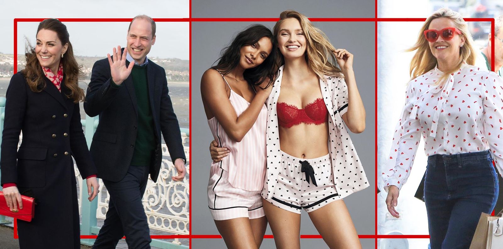 Рийз Уидърспуун, Кейт Мидълтън и 23 други модни вдъхновения за Свети Валентин