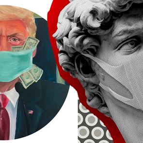 Мона Лиза и Тръмп в арт кампания срещу COVID-19