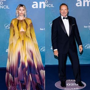 Синият килим на amfAR Gala Venice 2025 прикова погледите
