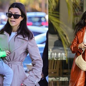 Street style вдъхновение: Кортни <em>Кардашиян</em> в сиво и карамел