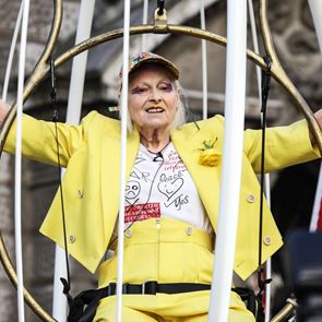 Защо Вивиан Уестууд протестира от клетка за птици в центъра на Лондон