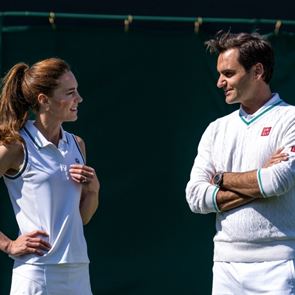 &lt;em>Кейт&lt;/em> &lt;em>Мидълтън&lt;/em> е звезда на корта с Роджър Федерер