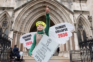 Защо Вивиан Уестууд протестира от клетка за птици в центъра на Лондон?