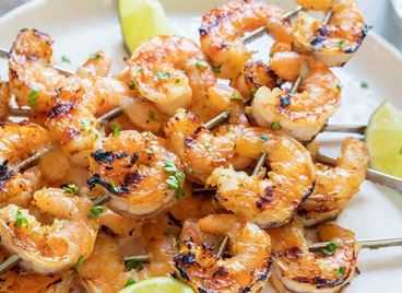 Скариди на тиган с лимон, мед и чесън