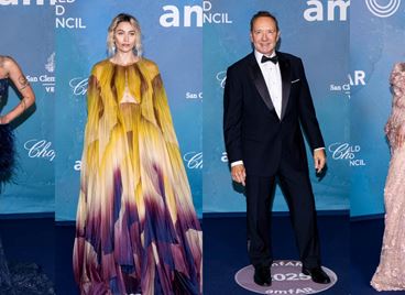 Синият килим на amfAR Gala Venice 2025 прикова погледите