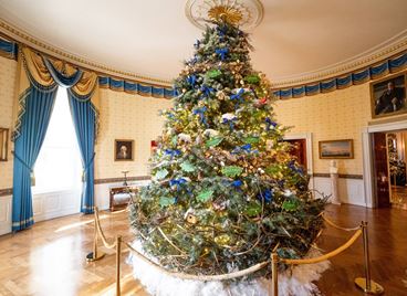Коледната украса в Белия дом носи послание за мир и спокойствие