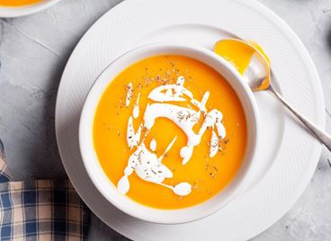 Крем супа от червена леща и сладък картоф