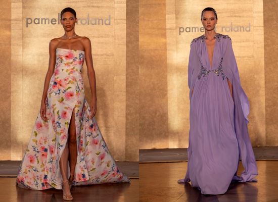 Флорални мотиви и пастелни нюанси властват в колекцията на Памела Роланд