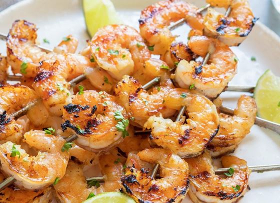 Скариди на тиган с лимон, мед и чесън