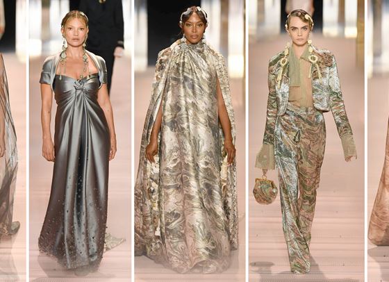 Кристи Търлингтън, Наоми Кембъл и Кейт Мос по котешката пътека на Fendi