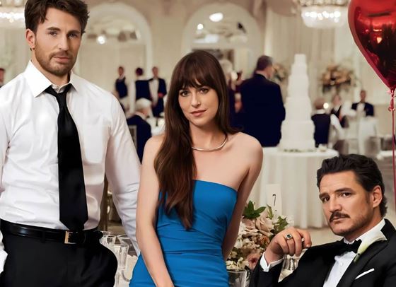 Дакота Джонсън между Педро Паскал и Крис Евънс в романтичната драма &quot;Materialists&quot;