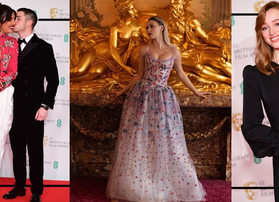 По червения килим на наградите БАФТА